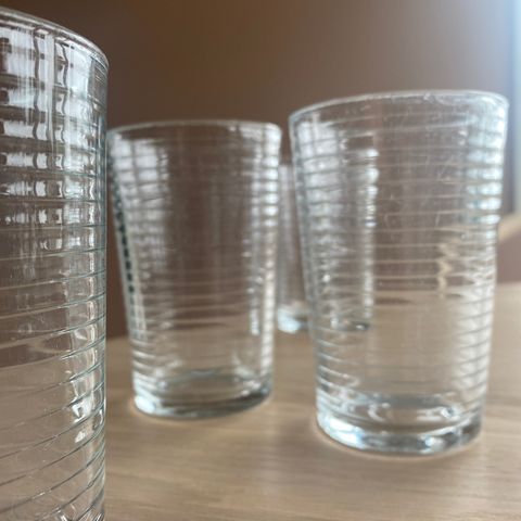 Fire vannglass fra IKEA