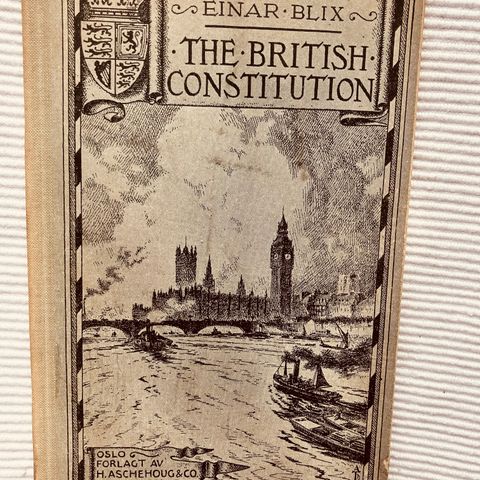 BokFrank: Einar Blix: The British Constitution (1938)
