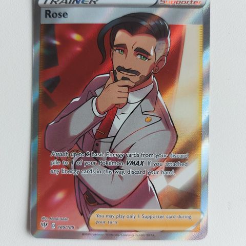 Rose trainer pokemonkort 189/189