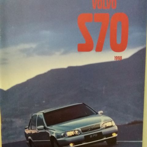 1998 VOLVO S70 -brosjyre.