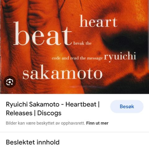 Ryuichi Sakamoto/ Heartbeat/cd el. vinyl