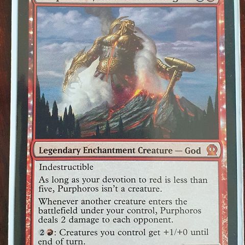 Magic the Gathering kort. Purphoros, God of the Forge