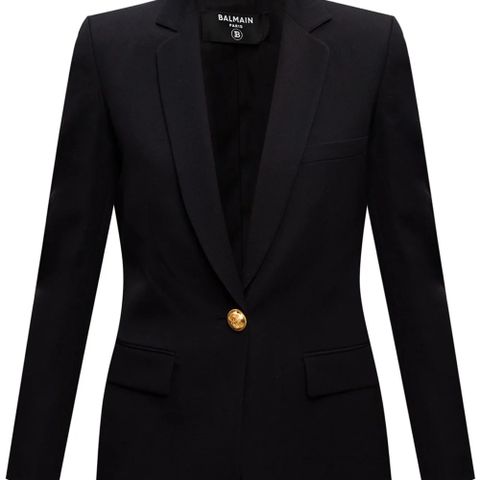 Balmain blazer med en knapp. Str norsk 42.