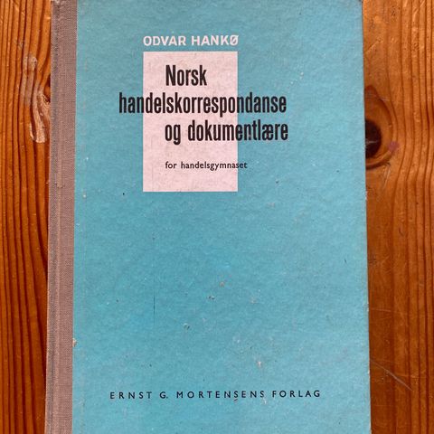 Odvar Hankø - Norsk Handelskorrespondanse og dokumentlære - 1972