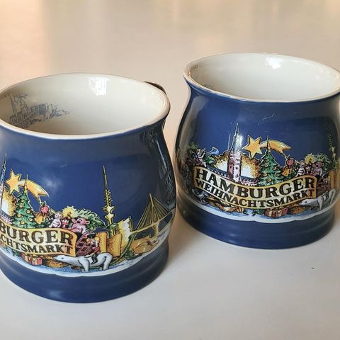 2 flotte Glühwein-krus fra Hamburg