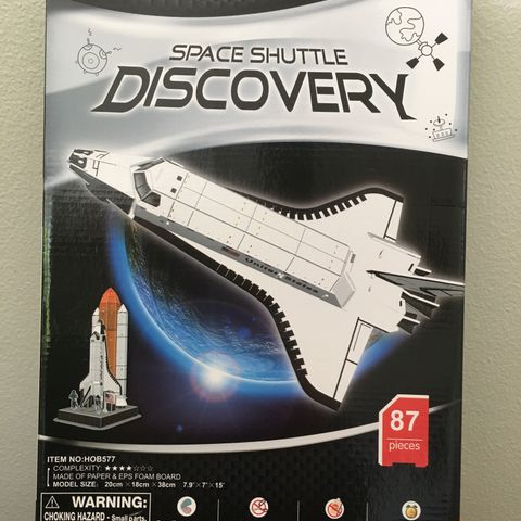 Space Shuttle Discovery 3D byggesett