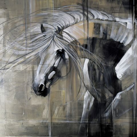 Equine serie , originalt akrylmaleri 70x90cm