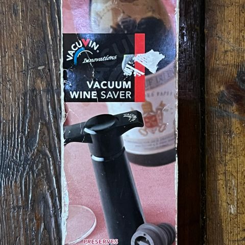 Vacuum Wine Saver / vakum pumpe og kork for vinflasker