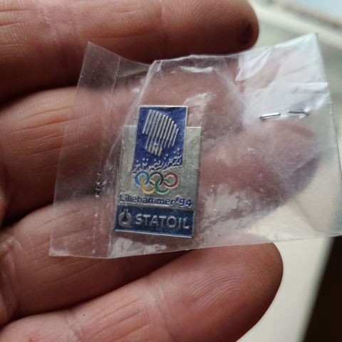 Lillehammer 1994 OL pin Statoil. Ubrukt i pose