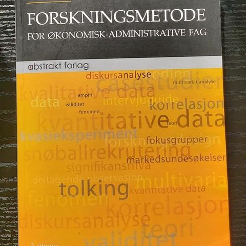 Forskingsmetode for økonomisk-administrative fag (3. utgave)