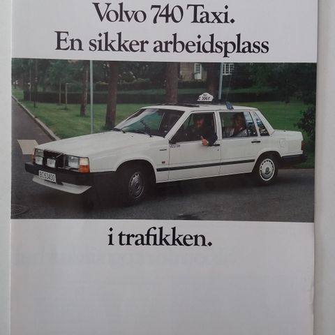 VOLVO 740 TAXI -brosjyre.