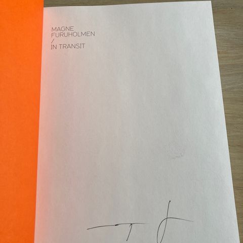Magne Furuholmen In Transit, kunstbok, signert!