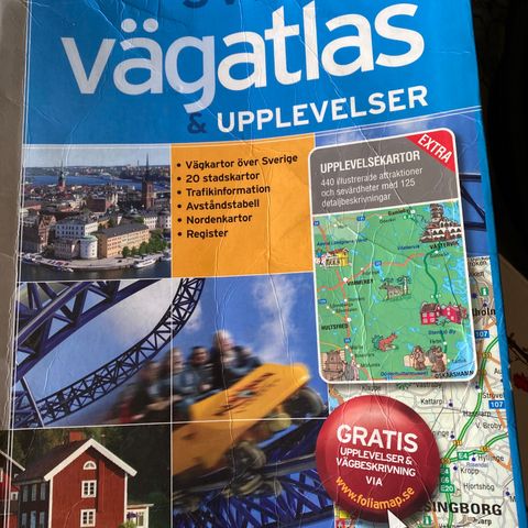 Sverige Vegatlas m opplevelser 2006/2008