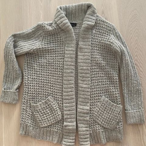 Grå strikket cardigan fra Topshop