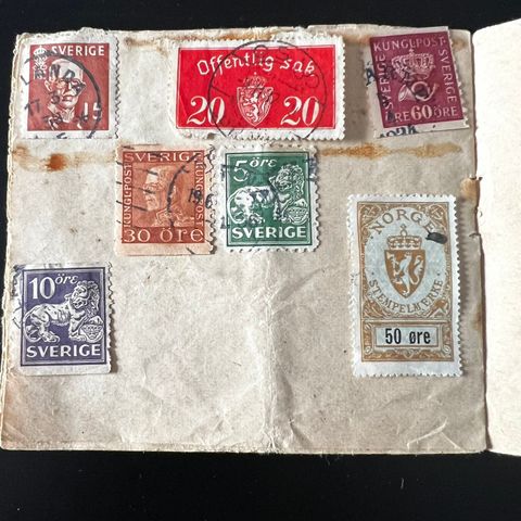 Gamle Norske og Svenske frimerker