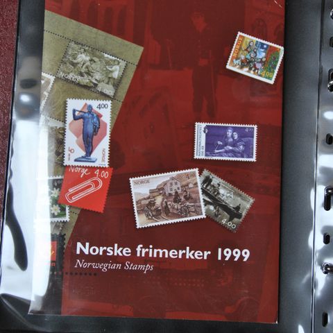 Årssett frimerker, som nytt 1999  Selges til  innkjøpspris