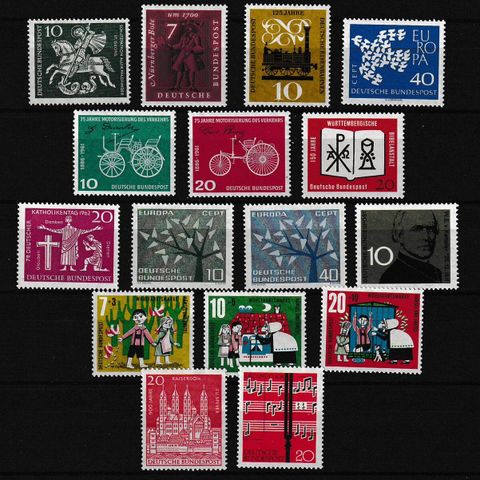 VEST-TYSKLAND - 1960-62 - LOT POSTFRISKE MERKER (T71)