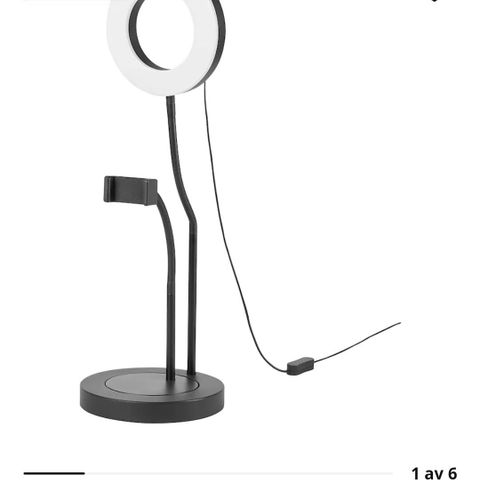 Lånespelare lampe og mobilholder fra IKEA
