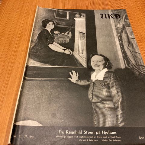 URD Nr. 2 - 1953 - FORSIDE : FRU RAGNHILD STEEN PÅ HJELLUM