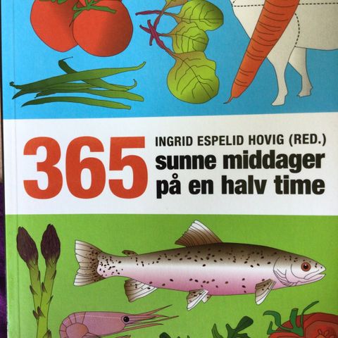 Ingrid Espelid bok,  Tittel 365 sunne middager på en halv timeNY PRIS 79kr