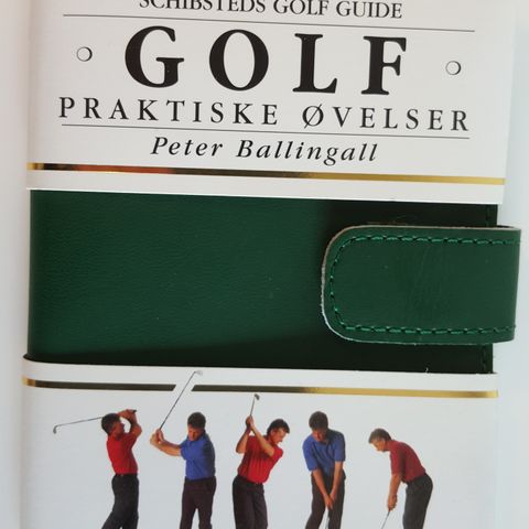 Golfguide Schibsted Praktiske øvelser mm Peter Ballingall Bok i etui . trn 75