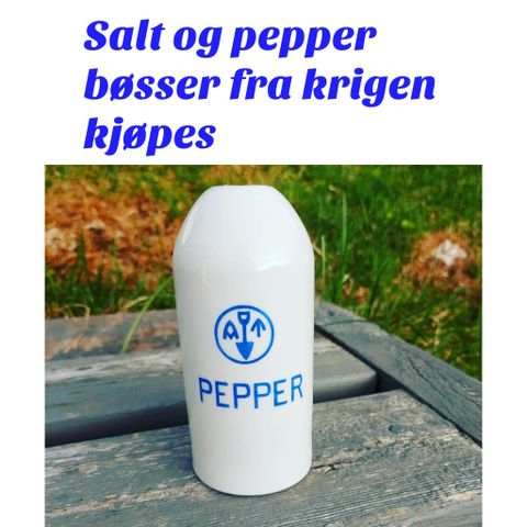 Salt og pepperbøsser fra krigen kjøpes