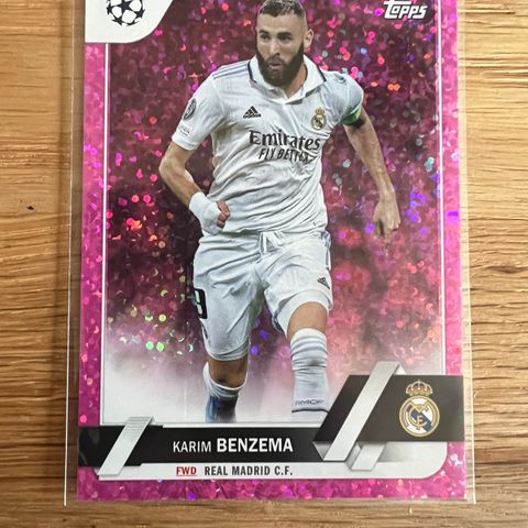 Karim Benzema pink sparkle fotballkort