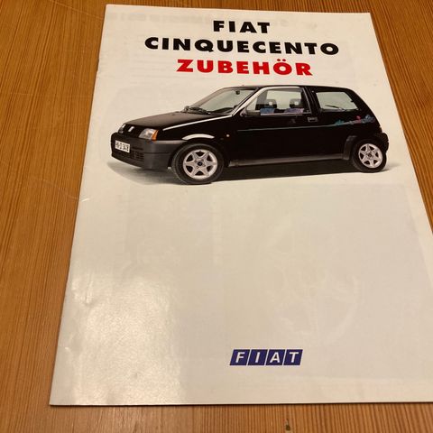 BILBROSJYRE - FIAT CINQUECENTO ZUBEHÖR (EKSTRAUTSTYR) - 1994