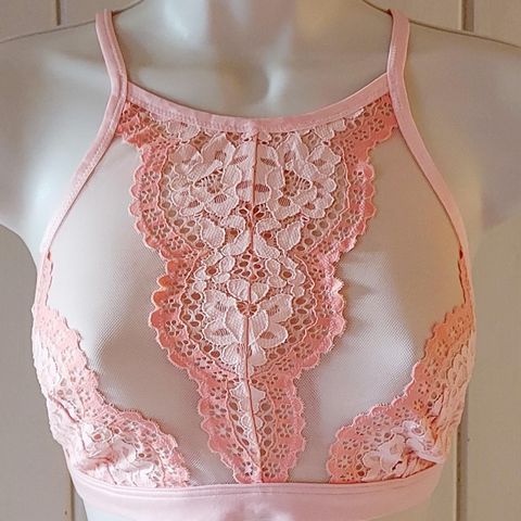 PINK VICTORIAS SECRET HALTER BODY BRALETTE.