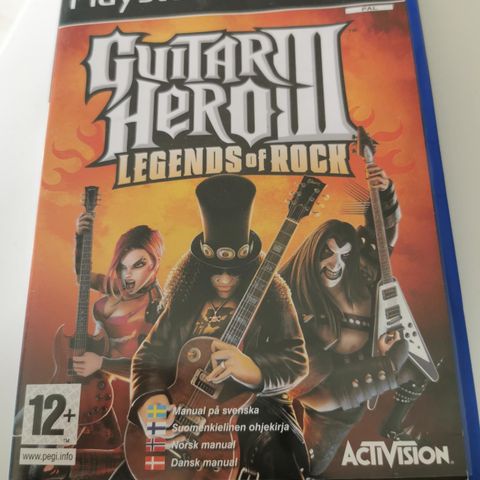 Guitar hero spill til ps2 selges