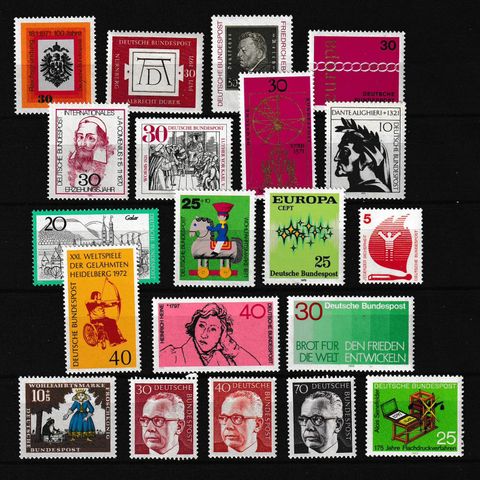 VEST-TYSKLAND 1970-73 - LOT POSTFRISKE MERKER (T83)