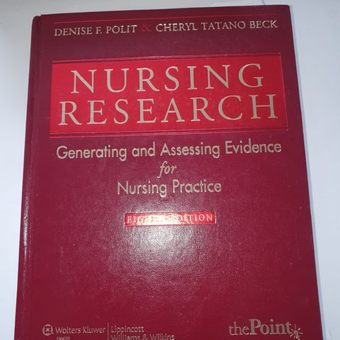 Nursing research.  Denise F. Polit, Cheryl Tatano Beck