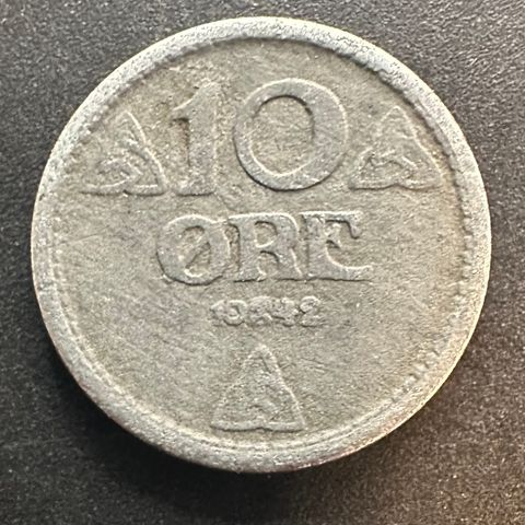 10 øre 1942, zink (2442 AB)