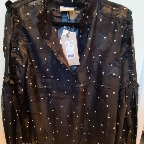 svart Polkadot bluse Freequent