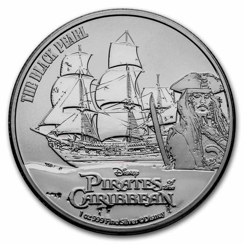 Niue 2021 THE BLACK PEARL™ - 1 OZ SØLV PIRATES OF THE CARIBBEAN