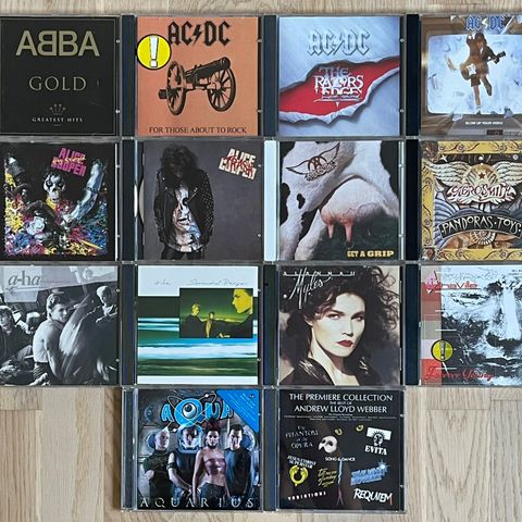 Diverse pop & rock CDer (mest fra 80- og 90-tallet)