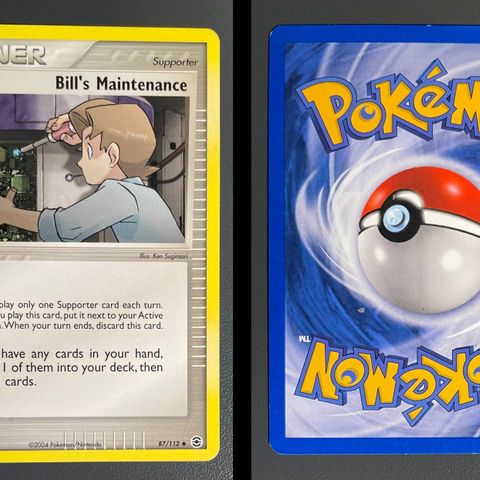 Pokemon-kort uncommon Bill's Maintenance #87/112 fra Ex Fire Red & Leaf Green