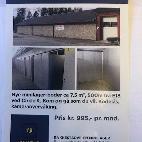 Minilager boder i Askim til leie