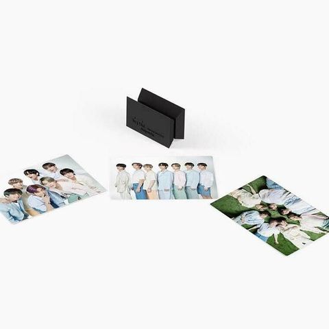 BTS photostand med 3 fotokort (offisiell, uåpna)