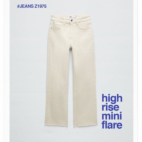 Zara jeans bukse, ny m/ tag, str 36