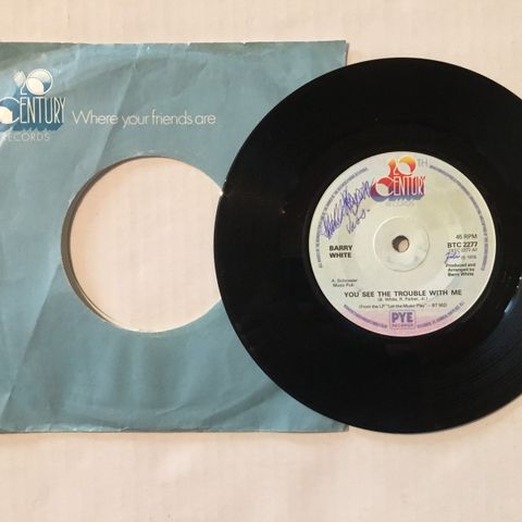 BARRY WHITE / YOU SEE THE TROUBLE WITH ME - 7" VINYL SINGLE