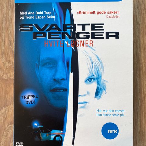 NRK serien Svarte penger Hvite løgner- Ane Dahl Torp og Trond Espen Seim på DVD