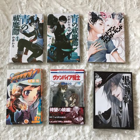 Diverse manga på japansk (Bra tilstand)