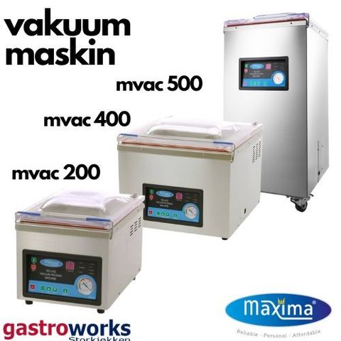 Vakuum maskiner - Mvac 200/400/500 - Maxima fra Gastroworks