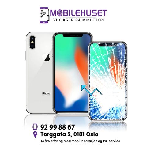 Knust iPhone X? Hurtig reparasjon på minutter!