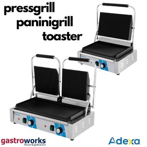 Pressgrill - Toaster - Panini grill - Pitabrød varmer fra Gastroworks