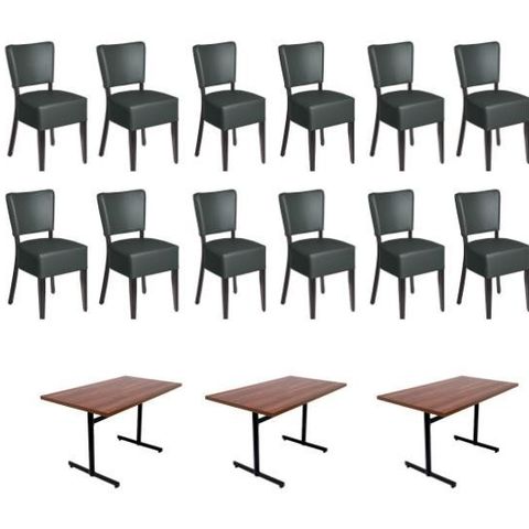 Møbler 5 bord + 20 stoler - Gratis frakt