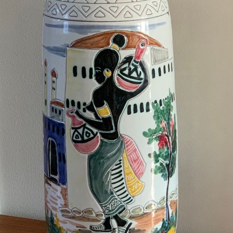 Stor keramikk-urne/vase fra Brødrene Vaaten 1950 tallet