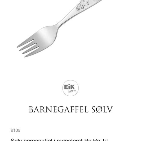 Barnegaffel i sølv