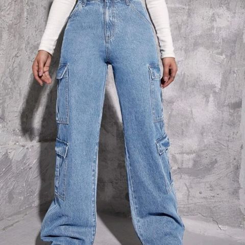 Shein Cargo Boyfriend Jeans Size XS / EUR 34